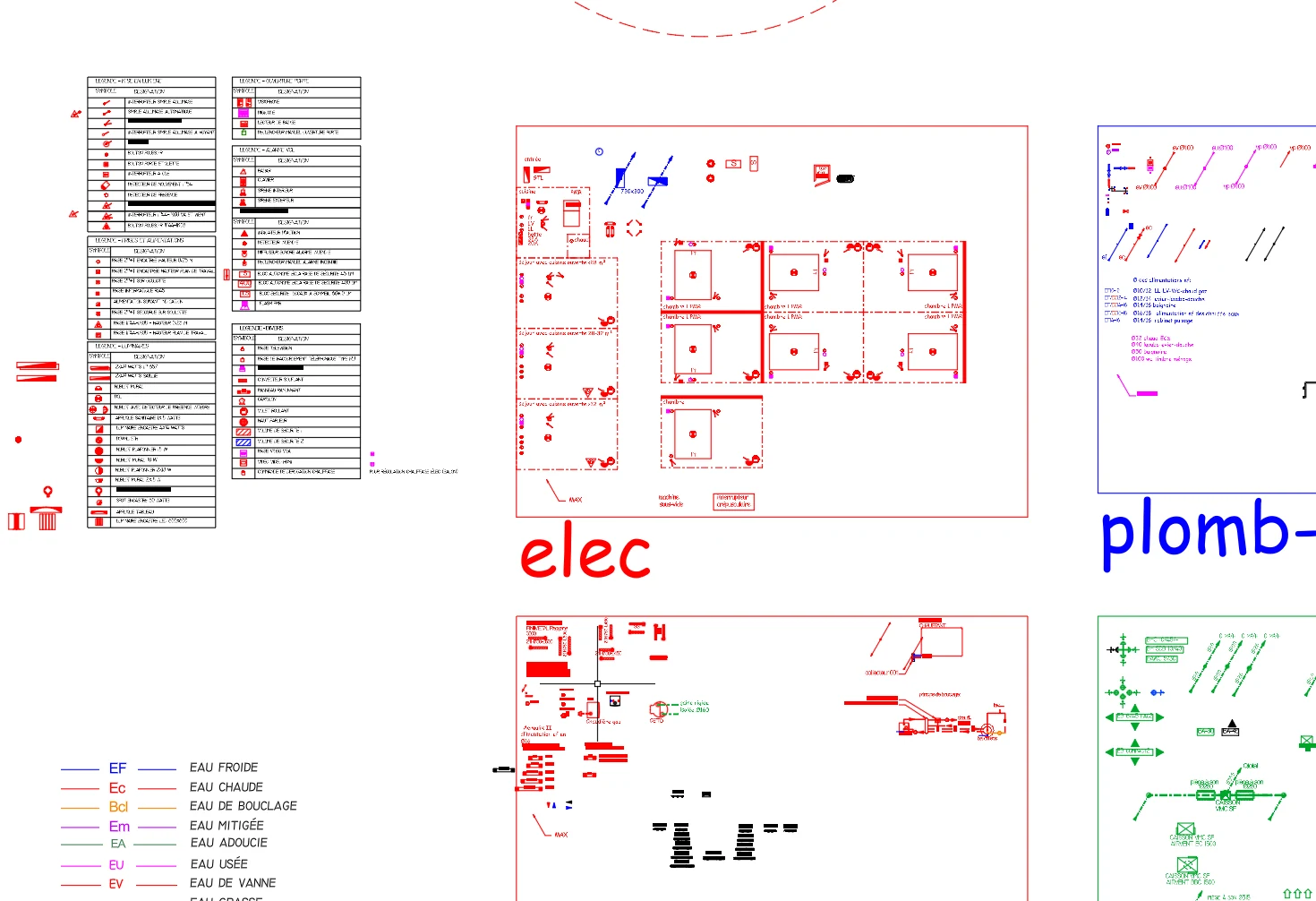 Bibliothèques de blocs - Vue 2 - aperçu DAO DWG