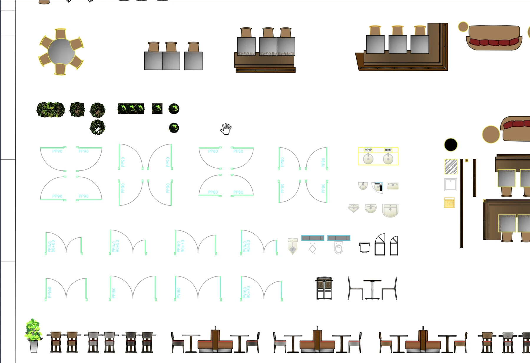 Bibliothèques de blocs - Vue 5 - aperçu DAO DWG