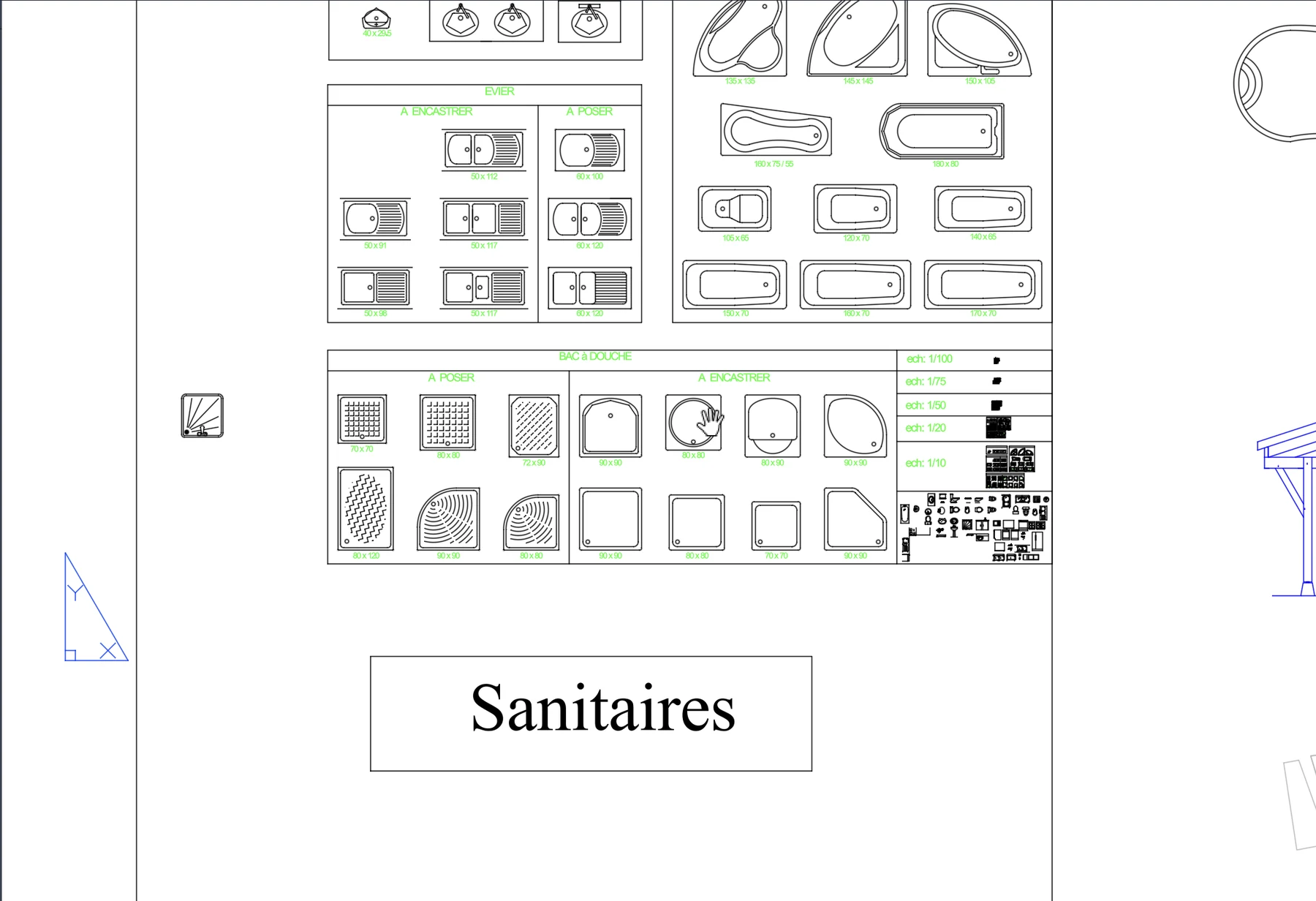 Bibliothèques de blocs - Vue 11 - aperçu DAO DWG